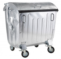 Galvanized Container CLA 1100 With Dome Lid - 1